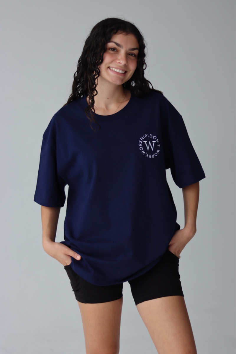 #DWW TEE IN NAVY