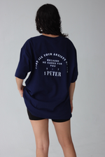 #DWW TEE IN NAVY