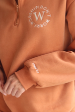 #DWWHalfZip in Cinnamon