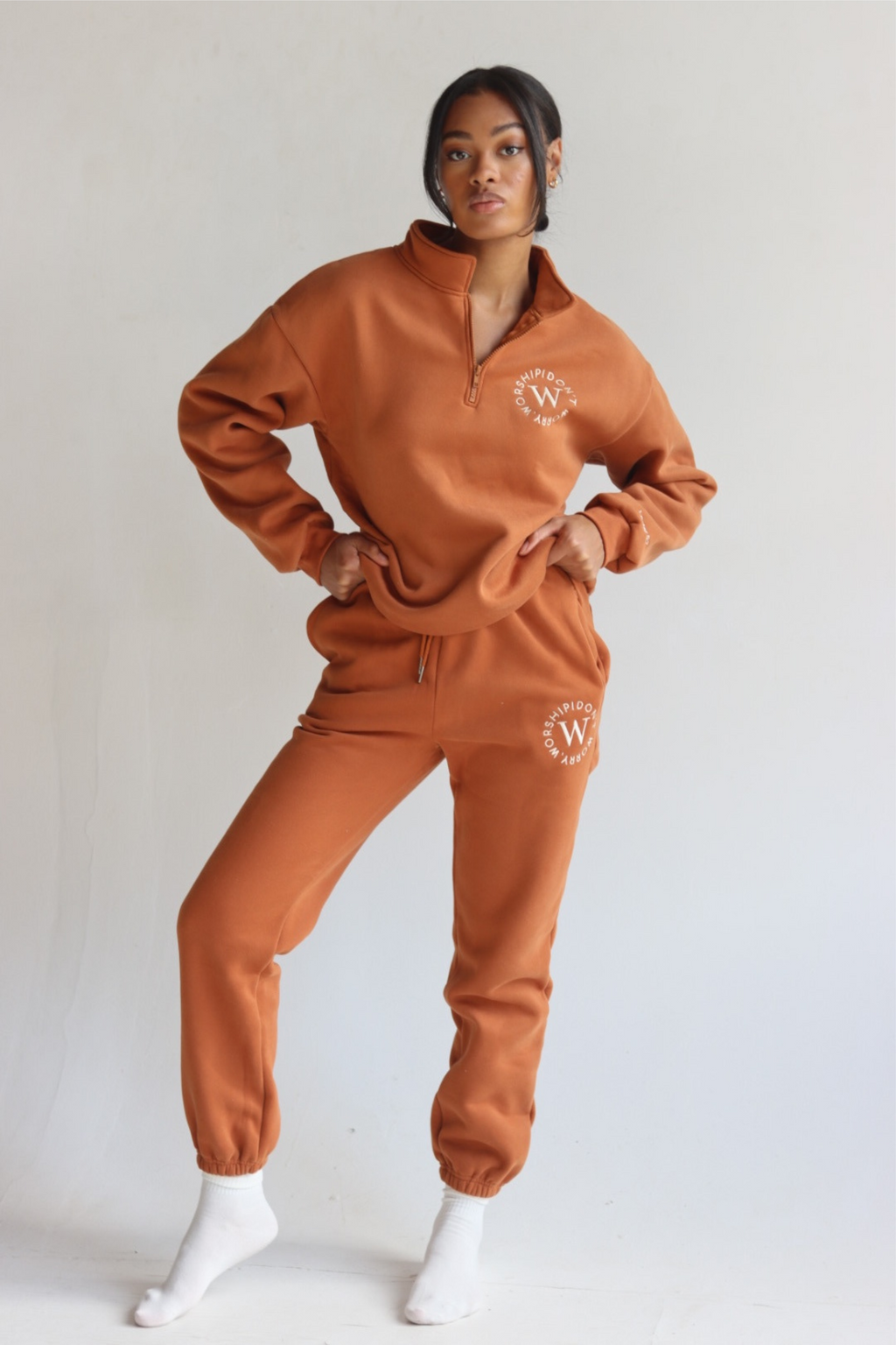 #DWWHalfZip in Cinnamon