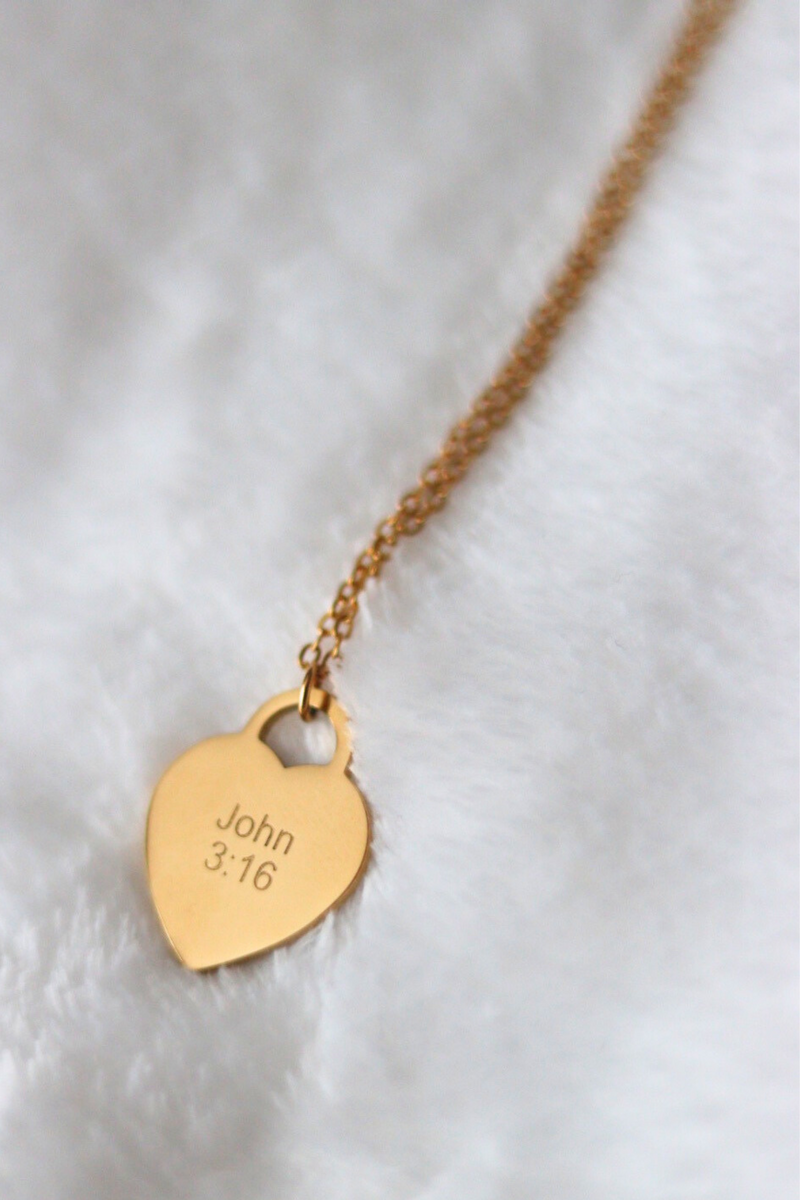 JOHN 3:16 Necklace - GOLD