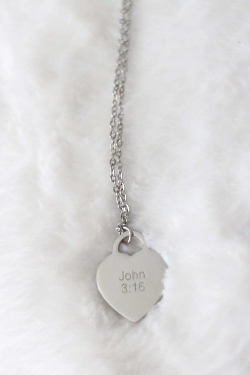 JOHN 3:16 Necklace - SILVER