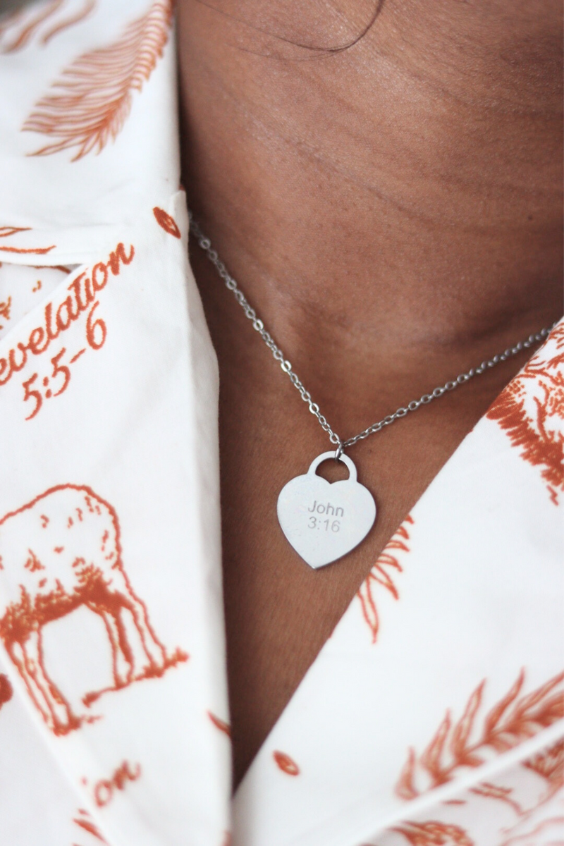 JOHN 3:16 Necklace - SILVER