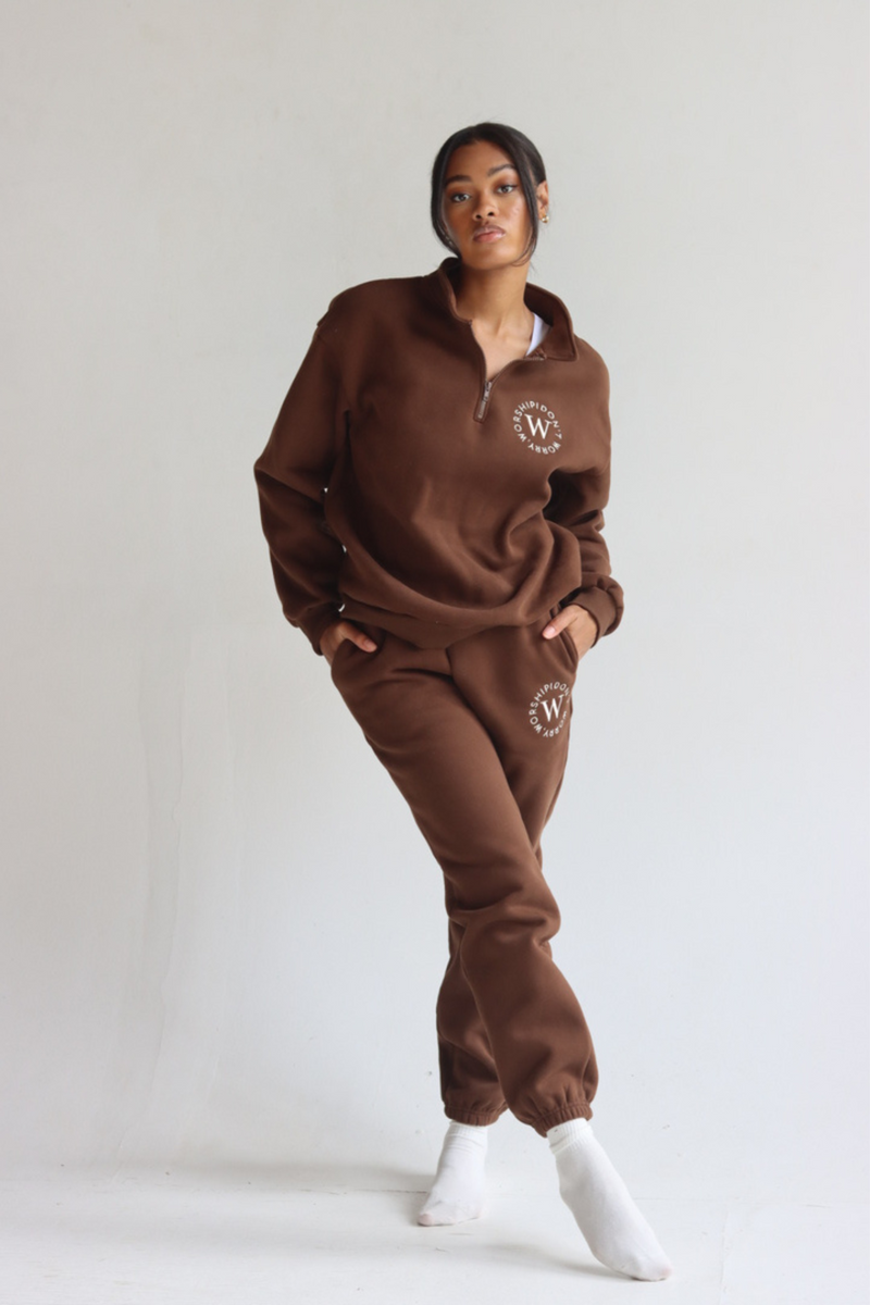 #DWWHalfZip in Mocha
