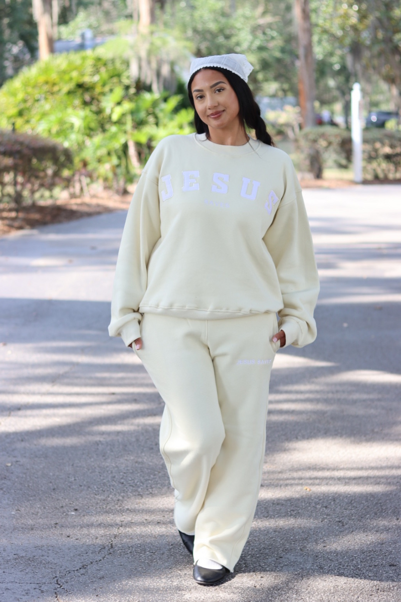 Jesus Saves Sweatpant in Butter