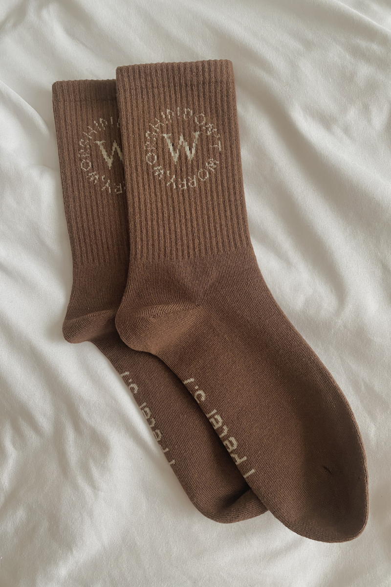 #DWW SOCKS IN CHESTNUT