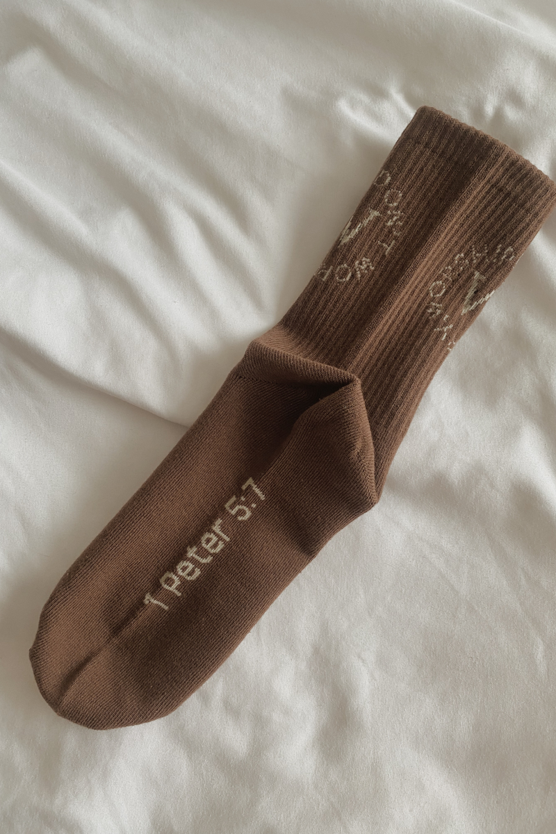#DWW SOCKS IN CHESTNUT