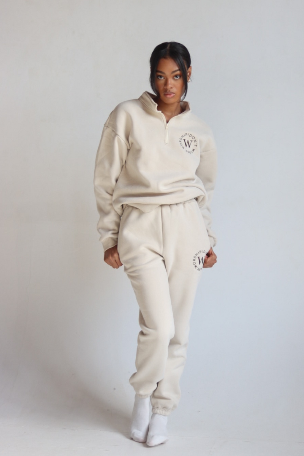 #DWWHalfZip in Latte