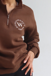 #DWWHalfZip in Mocha